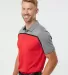 Adidas Golf Clothing A512 Ultimate Colorblock Polo Collegiate Red/ Black/ Grey Five Melange side view