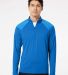 Adidas Golf Clothing A520 Shoulder Stripe Quarter- Glory Blue front view