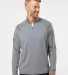Adidas Golf Clothing A520 Shoulder Stripe Quarter- Grey Three front view