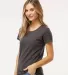 M&O Knits 4810 Women's Gold Soft Touch T-Shirt Charcoal side view