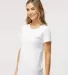 M&O Knits 4810 Women's Gold Soft Touch T-Shirt White side view