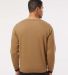 LA T 6789 Adult Statement Fleece Crew Sweatshirt in Coyote brown/black