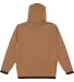 LA T 6996 Adult Statement Fleece Pullover Hoodie COYOTE BRWN/ BLK back view