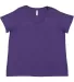 LA T 3816 Ladies' Curvy Fine Jersey T-Shirt in Vintage purple front view