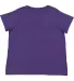 LA T 3816 Ladies' Curvy Fine Jersey T-Shirt in Vintage purple back view