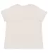 LA T 3816 Ladies' Curvy Fine Jersey T-Shirt in Natural heather back view