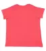 LA T 3816 Ladies' Curvy Fine Jersey T-Shirt in Vintage red back view
