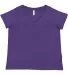 LA T 3817 Ladies' Curvy V-Neck Fine Jersey T-Shirt in Vintage purple front view
