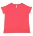 LA T 3817 Ladies' Curvy V-Neck Fine Jersey T-Shirt in Vintage red front view