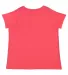 LA T 3817 Ladies' Curvy V-Neck Fine Jersey T-Shirt in Vintage red back view