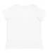LA T 3817 Ladies' Curvy V-Neck Fine Jersey T-Shirt in Blended white back view