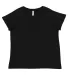 LA T 3817 Ladies' Curvy V-Neck Fine Jersey T-Shirt in Blended black front view