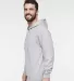 LA T 6926 Adult Pullover Fleece Hoodie in Heather side view