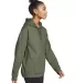 Gildan SF500 Adult Softstyle® Fleece Pullover Hoo in Military green side view