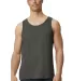 Gildan 64200 Men's Softstyle®  Tank in Charcoal front view