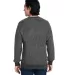 J America 8712 Aspen Fleece Crewneck Sweatshirt Charcoal Speck back view