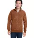 J America 8713 Aspen Fleece Quarter-Zip Sweatshirt Rust Speck front view