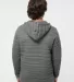 J America 8897 Horizon Quilted Anorak Hooded Pullo Charcoal Heather back view