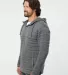 J America 8897 Horizon Quilted Anorak Hooded Pullo Charcoal Heather side view