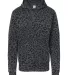 J America 8880 Youth Triblend Fleece Hooded Sweats in Black leopard triblend front view