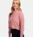 Next Level Apparel 9384 Ladies' Cropped Pullover H DESERT PINK side view