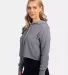 Next Level Apparel 9384 Ladies' Cropped Pullover H HEATHER GRAY side view