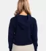 Next Level Apparel 9384 Ladies' Cropped Pullover H MIDNIGHT NAVY back view