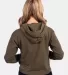 Next Level Apparel 9384 Ladies' Cropped Pullover H MILITARY GREEN back view