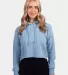 Next Level Apparel 9384 Ladies' Cropped Pullover H STONEWASH DENIM front view