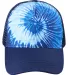 Tie-Dye 9200 Adult Trucker Hat in Blue ocean front view