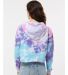 Tie-Dye CD8333 Ladies' Cropped Hooded Sweatshirt in Cotton candy back view