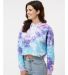 Tie-Dye CD8333 Ladies' Cropped Hooded Sweatshirt in Cotton candy side view