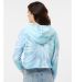 Tie-Dye CD8333 Ladies' Cropped Hooded Sweatshirt in Lagoon back view