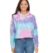Tie-Dye CD8333 Ladies' Cropped Hooded Sweatshirt COTTON CANDY front view