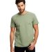 US Blanks US2000 Men's Made in USA Short Sleeve Cr in Olive front view