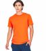 US Blanks US2000 Men's Made in USA Short Sleeve Cr in Orange front view