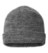 Richardson Hats CRF632 Marled Beanie Black/ Grey/ Charcoal front view