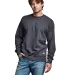 Russel Athletic 82RNSM Unisex Cotton Classic Crew  in Charcoal heather front view