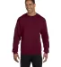 Russel Athletic 698HBM Unisex Dri-Power® Crewneck in Maroon front view