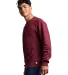 Russel Athletic 698HBM Unisex Dri-Power® Crewneck in Maroon side view