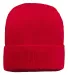 Sportsman SP12JL Jersey Lined 12" Cuffed Beanie in Red back view