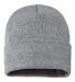Sportsman SP12SL Sherpa Lined 12" Cuffed Beanie Heather Grey front view