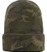 Sportsman SP12 Solid 12" Cuffed Beanie in Green camo back view