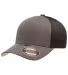 Yupoong-Flex Fit 5511UP Unipanel Cap in Melange dark grey/ black front view
