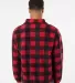 Burnside Clothing 3062 Polar Fleece Full-Zip Jacke Red/ Black back view