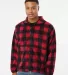 Burnside Clothing 3062 Polar Fleece Full-Zip Jacke Red/ Black front view