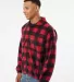 Burnside Clothing 3062 Polar Fleece Full-Zip Jacke Red/ Black side view