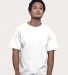 Bayside Apparel 4220 Organic T-Shirt with Pocket White front view