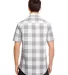 Burnside Clothing 9203 Buffalo Plaid Short Sleeve  Grey/ White back view