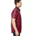 Burnside Clothing 9203 Buffalo Plaid Short Sleeve  Red/ Black side view